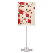 Oriental style painting, plum blossom in spring table lamp (Front)