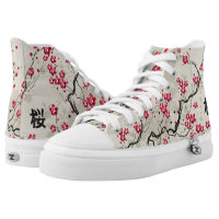 Oriental Style Sakura Cherry Blossom Art High-Top Sneakers