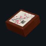 Oriental Style Sakura Cherry Blossom Art Keepsake Box<br><div class="desc">A beautiful and chic oriental inspired sakura cherry blossom illustration on paint splash floral background with a canvas effect with the Japanese kanji for cherry blossom. A stylish and modern representation of spring. We welcome custom requests, so if you would like any changes to this design, please contact us via...</div>