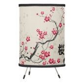 Oriental Style Sakura Cherry Blossom Art Tripod Lamp (Left)