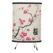 Oriental Style Sakura Cherry Blossom Art Tripod Lamp (Right)
