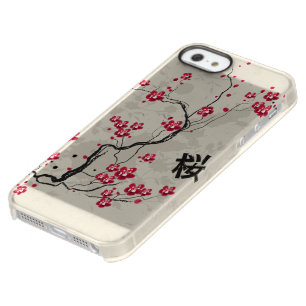 Oriental Style Sakura Cherry Blossom Art Permafrost iPhone SE/5/5s Case