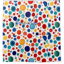 oriental style water color polka dots art