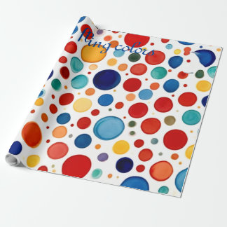 oriental style water color polka dots art wrapping paper