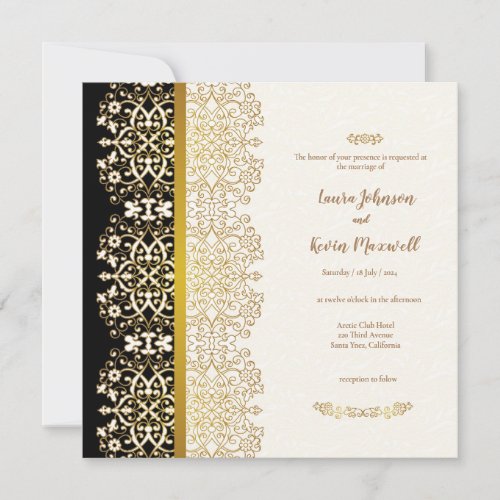 Oriental style wedding invitation invitation