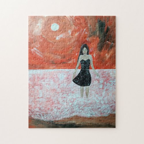 Oriental Sunset Painting by Alfred Fox Jigsaw Puzzle