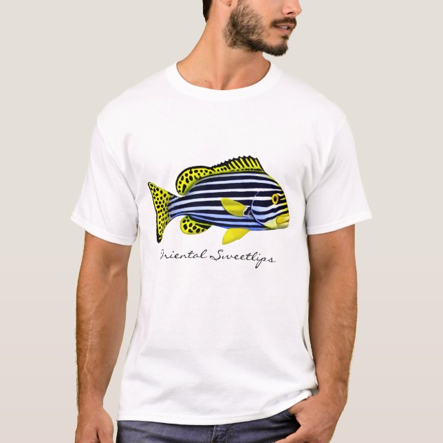 Oriental Sweetlips Reef Fish T-Shirt (Front)