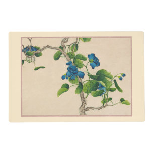 Oriental Table Placemats, Chinese Blue Flowers Placemat