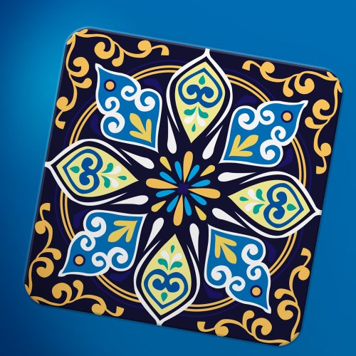 Oriental tiles Azulejos  Beverage Coaster