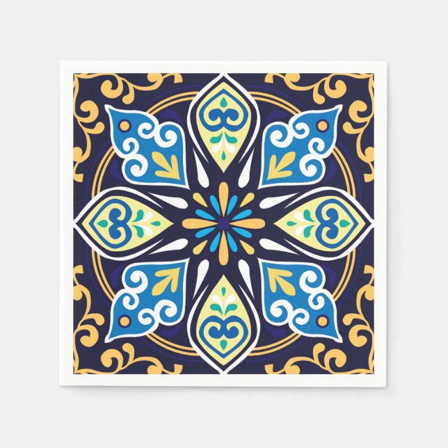 Oriental tiles, Azulejos Napkins (Front)