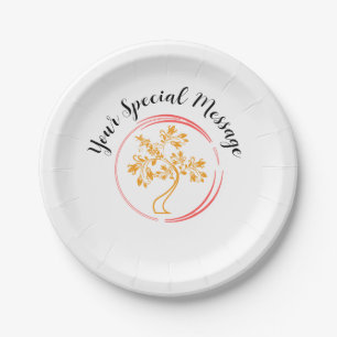 Oriental Tree of Life Survivor Party Paper Plates