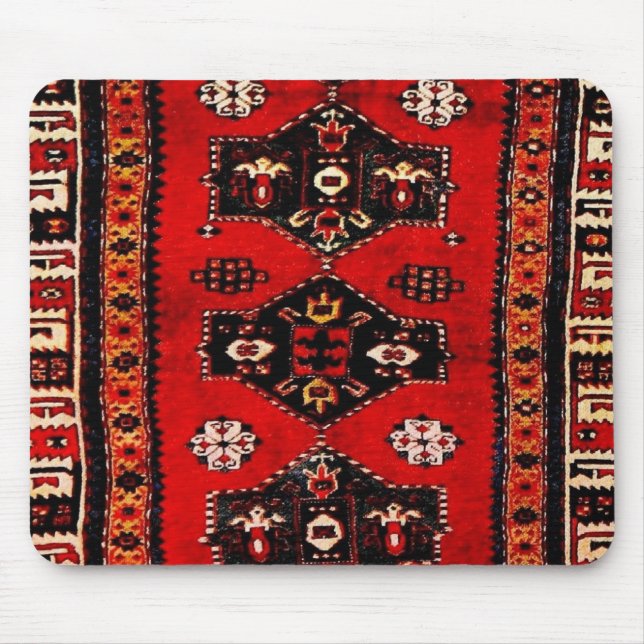 Oriental tribal carpet-pattern mouse pad (Front)