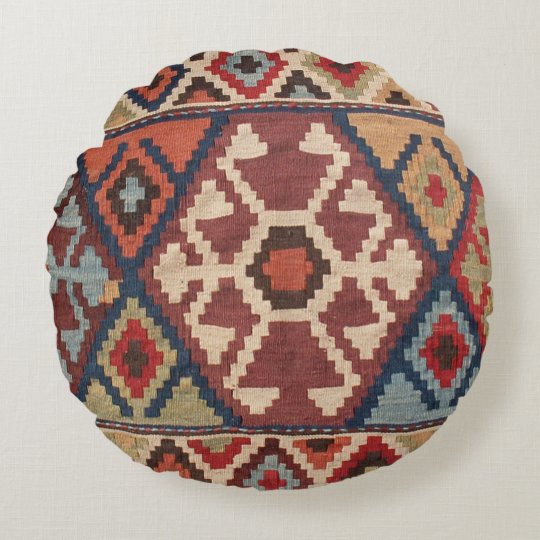 Oriental Turkish Carpet Round Pillow | Zazzle.com