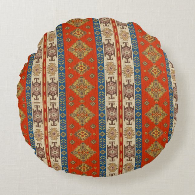 Oriental Turkish Pattern Round  Pillow (Front)