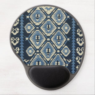 Oriental Turkish Persian Carpet Blue  Gel Mouse Pad