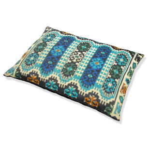 Oriental Turkish Persian Carpet Blue Green Pet Bed