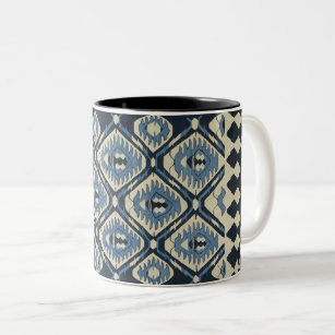 Oriental Turkish Persian Carpet Blue Two-Tone Coffee Mug