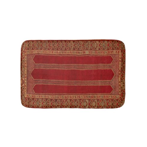 Oriental Turkish Persian Carpet Red Bath Mat