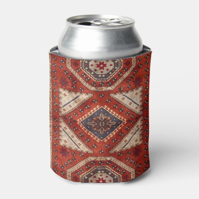 Oriental Turkish Persian Carpet Red Can Cooler (Can Front)