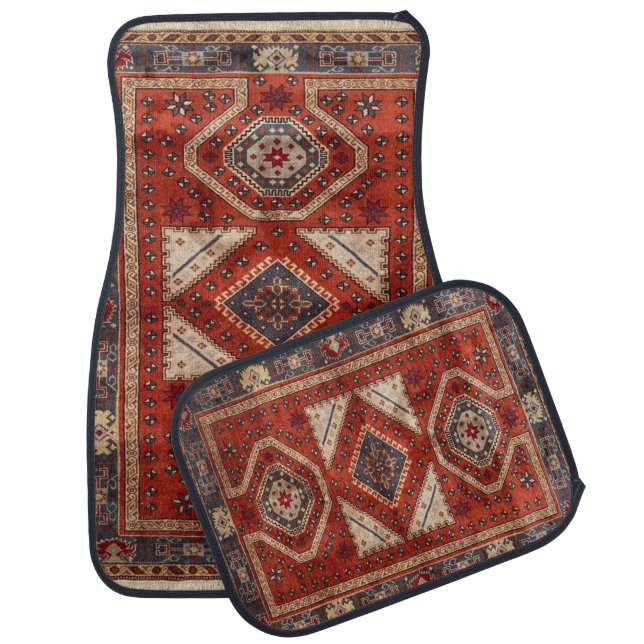 Oriental Turkish Persian Carpet Red Car Floor Mat (Set)