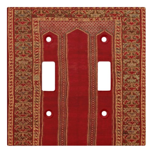 Oriental Turkish Persian Carpet Red  Light Switch Cover