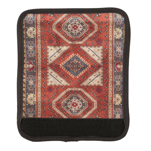 Oriental Turkish Persian Carpet Red Luggage Handle Wrap (Front)