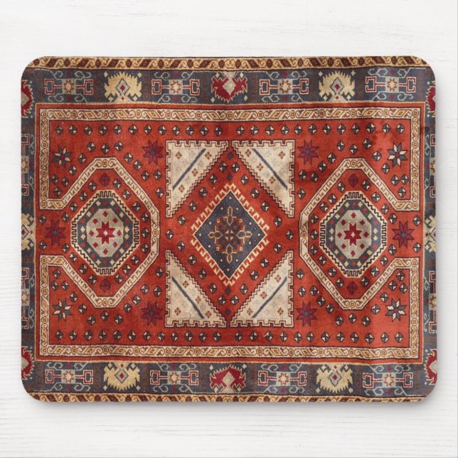 Oriental Turkish Persian Carpet Red Mouse Pad (Front)