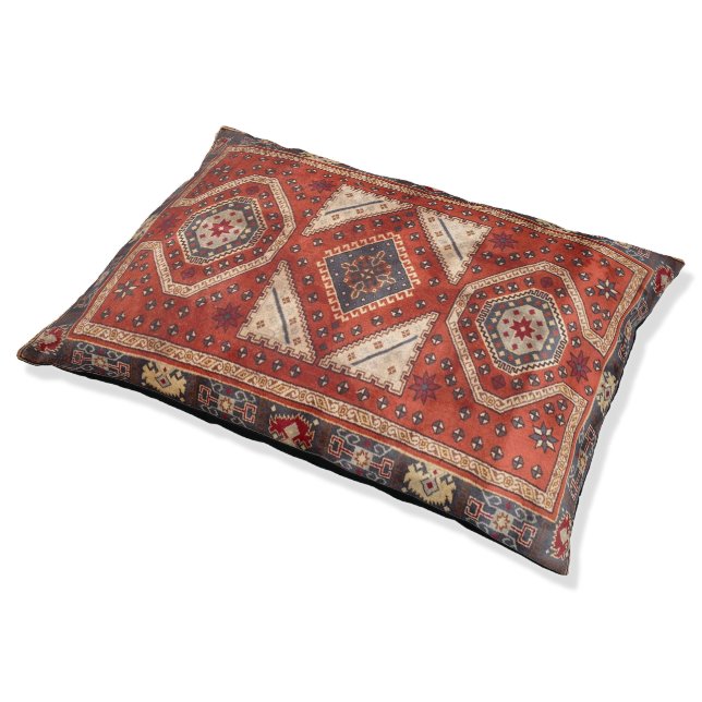 Oriental Turkish Persian Carpet Red Pet Bed (Angled)