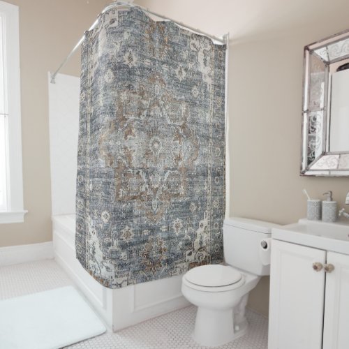 Oriental Turkish Persian Carpet Shower Curtain