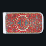 Oriental Turkish Persian  Carpet Silver Finish Money Clip<br><div class="desc">Antique oriental pattern.</div>