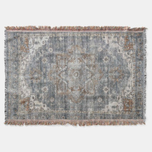 Oriental Turkish Persian Carpet Throw Blanket