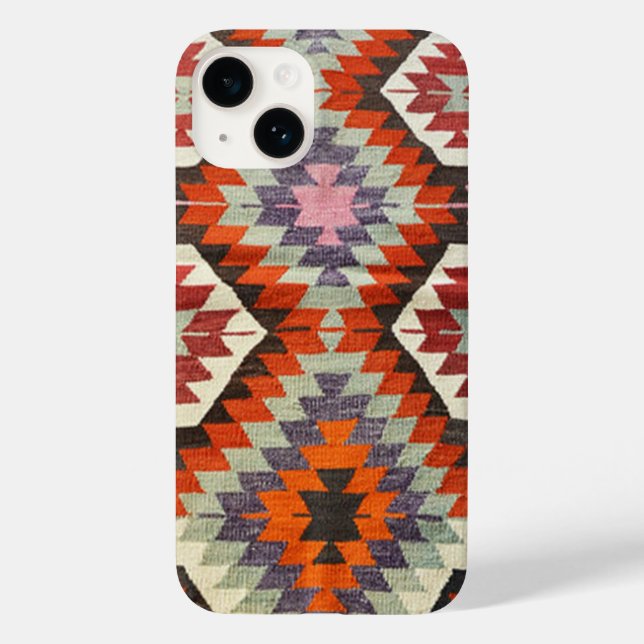 Oriental Turkish Persian Kilim Carpet  Case-Mate iPhone Case (Back)