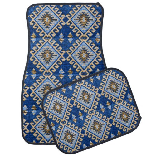  Oriental Vintage Beige Persian Blue Kilim Rug
