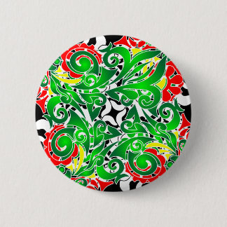 oriental vivid pattern pinback button