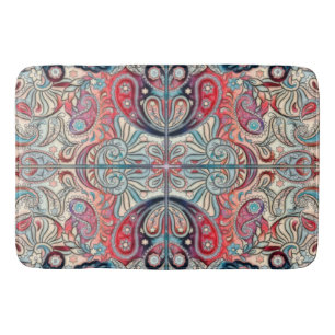 Oriental Watercolor Pattern II + your ideas Bathroom Mat
