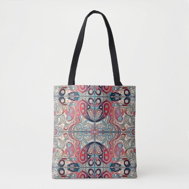 Oriental Watercolor Pattern II + your ideas Tote Bag (Front)