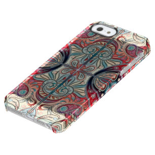 Oriental Watercolor Pattern II + your ideas Clear iPhone SE/5/5s Case