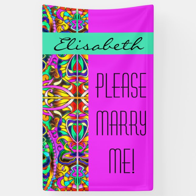 Oriental Watercolor Pattern III + your ideas Banner (Vertical)