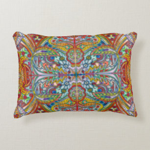 Oriental Watercolor Pattern IV + your ideas Decorative Pillow