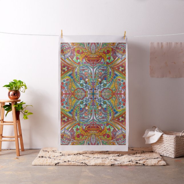 Oriental Watercolor Pattern IV + your ideas Fabric (In Situ)