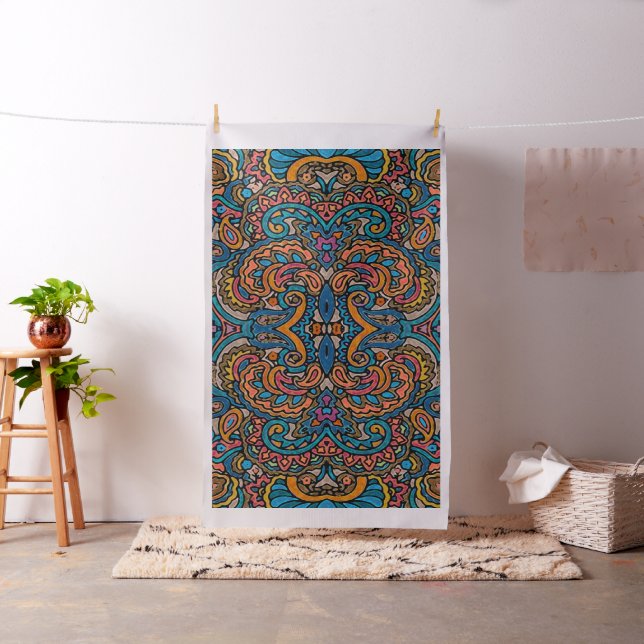 Oriental Watercolor Pattern VI + your ideas Fabric (In Situ)