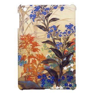Oriental watercolour vibrant vintage flowers art case for the iPad mini