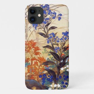 Oriental watercolour vibrant vintage flowers art Case-Mate iPhone case