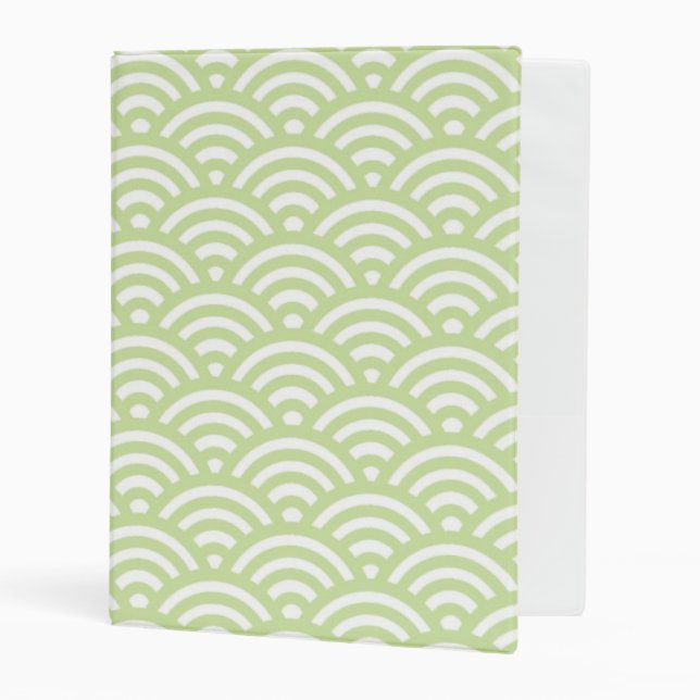 Oriental wave background mini binder (Front/Inside)