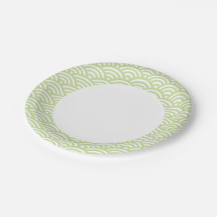 Oriental wave background paper plates