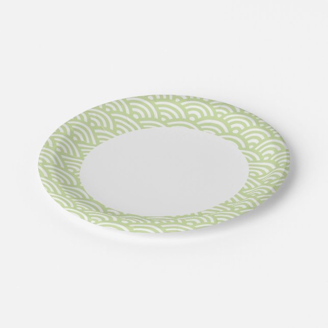 Oriental wave background paper plates (Angled)