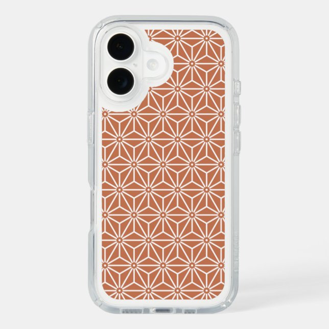 Oriental White Beige Ensyucha Asanoha Japan Speck iPhone Case (Front)