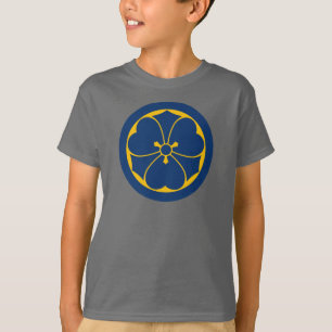 Oriental Yellow Blue Sakai Japan Mon Vector Art T-Shirt