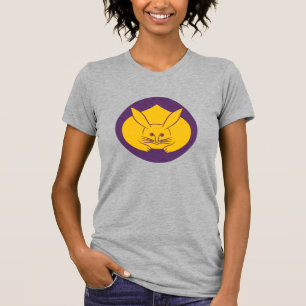 Oriental Yellow Purple Japan Rabbit Mon Kamon Art T-Shirt