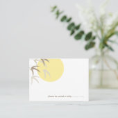 Oriental Yellow Sunrise Zen Bamboo Asian Wedding Place Card (Standing Front)